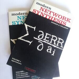 1964 Modern Network Synthesis Calahan 2 Books Bundle Vintage Book Hayden